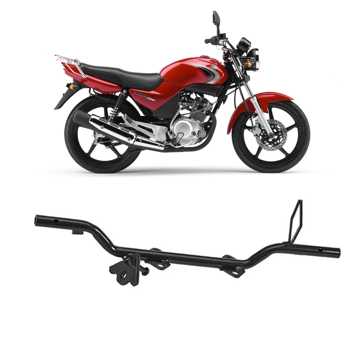 Suporte Pedal Dianteiro Compatível com YBR 2003 até 2006 Aço Tubular Pro Tork - SU-114Y