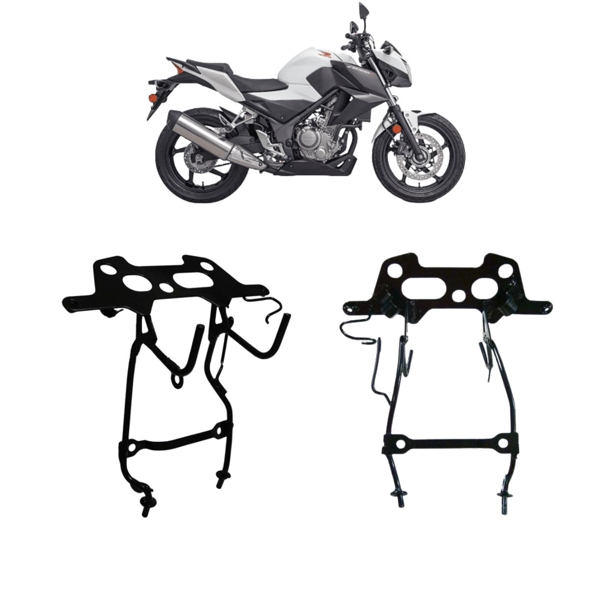 Suporte Aranha de Farol Compatível com CB-300 2009 até 2015 Pro Tork - SU-201HP