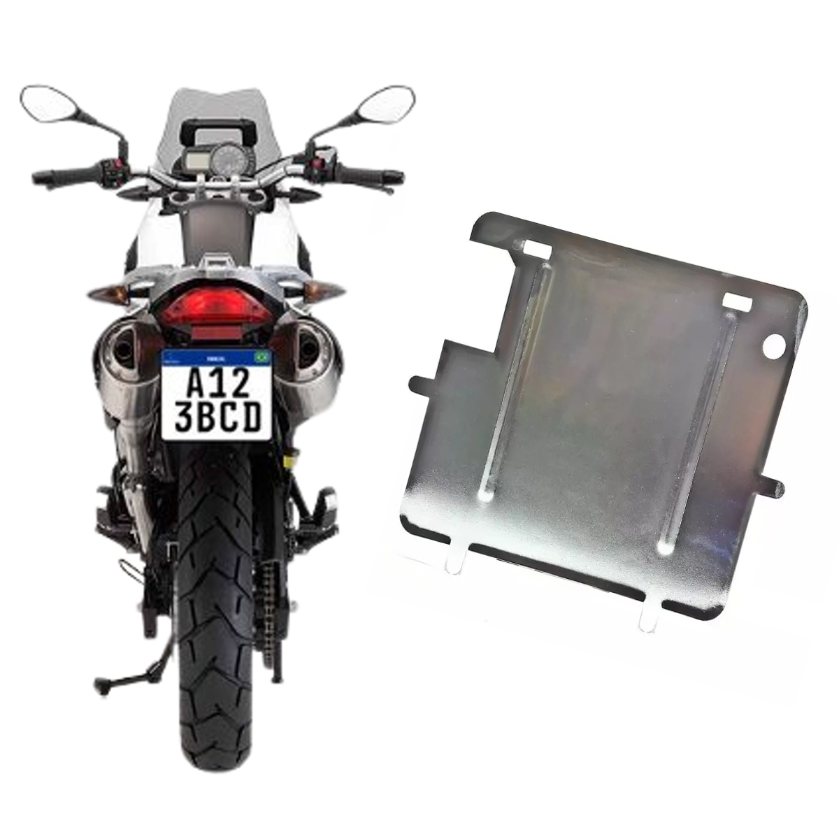 Suporte para Placa Universal (Placa Nova) em Aço Cortado e Furado a Laser Pro Tork SU-236Z