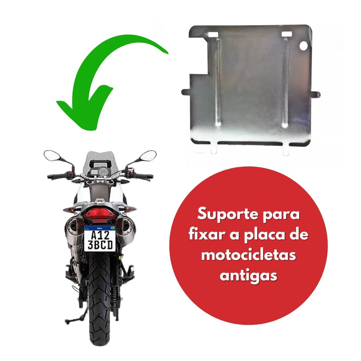 Suporte para Placa Universal (Placa Nova) em Aço Cortado e Furado a Laser Pro Tork SU-236Z