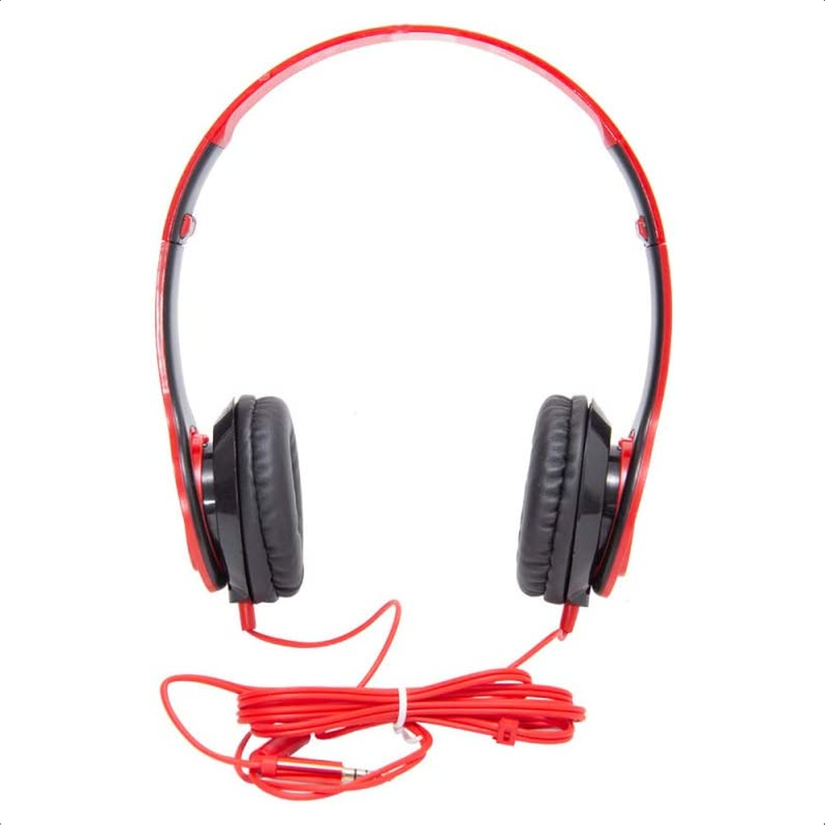 Headset Fone de Ouvido On-Ear Dobrável Com Microfone e Cabo Vermelho C3 Tech - PH-100RD
