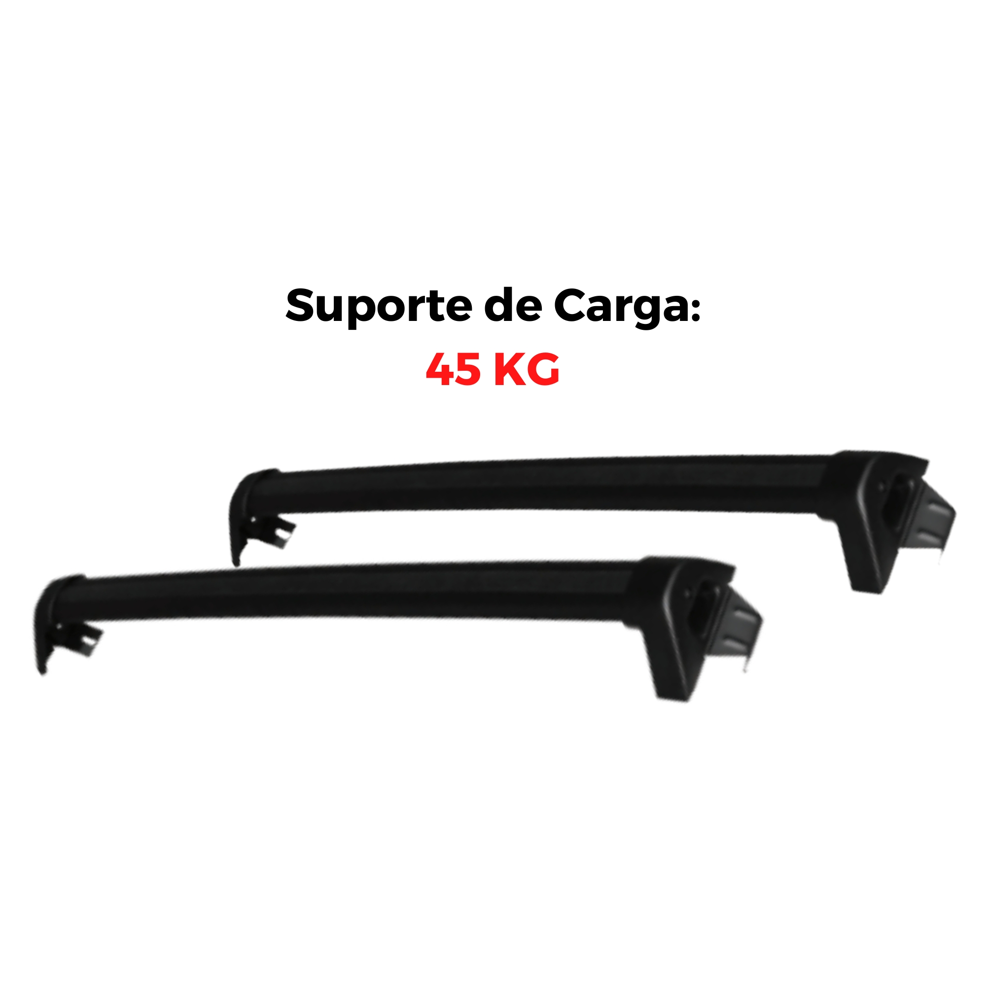 Rack HB20 2020 Hatch em diante Preto, até 45kg, Ponteiras Nylon, S/ furos, Projecar - HY-1037