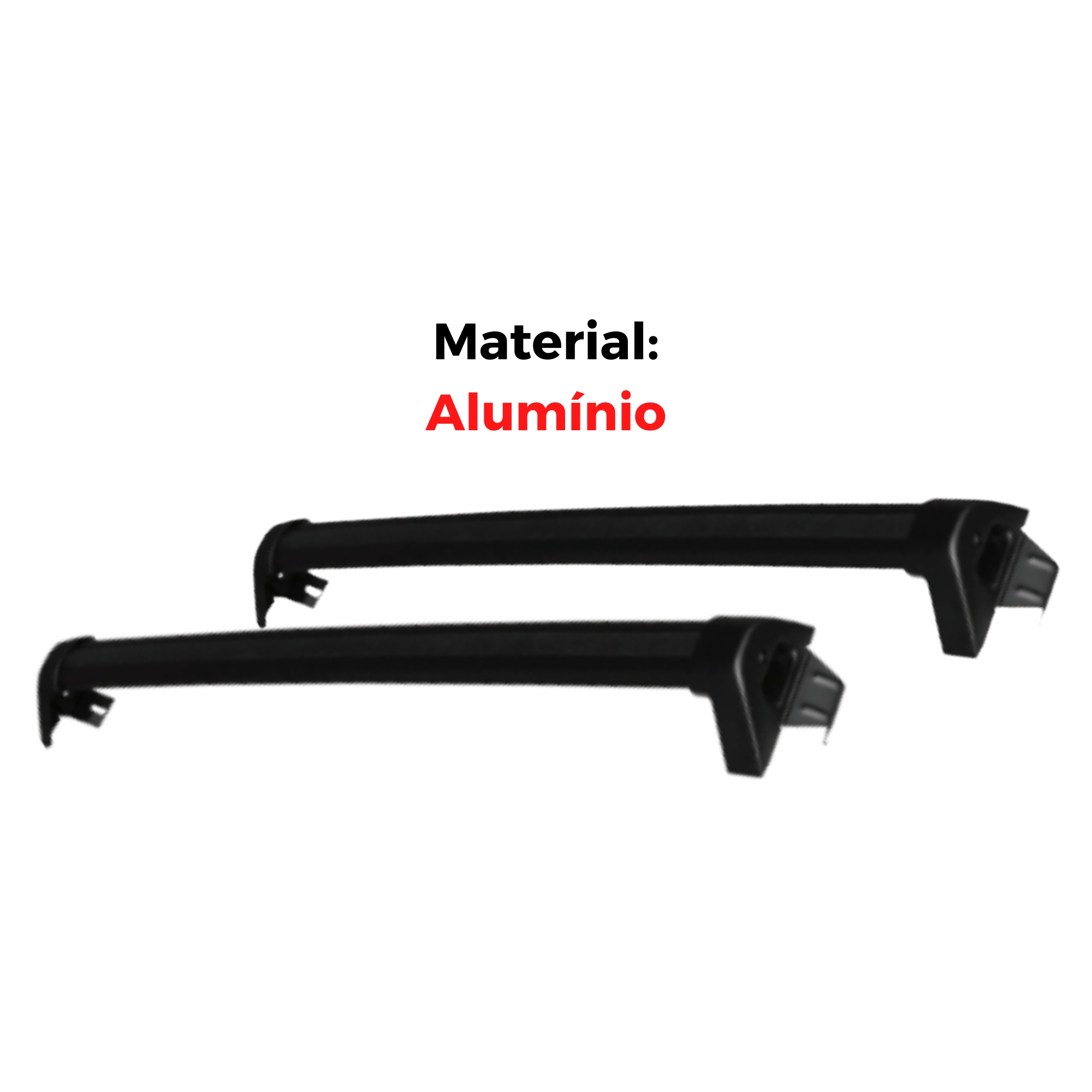 Rack HB20 2020 Hatch em diante Preto, até 45kg, Ponteiras Nylon, S/ furos, Projecar - HY-1037