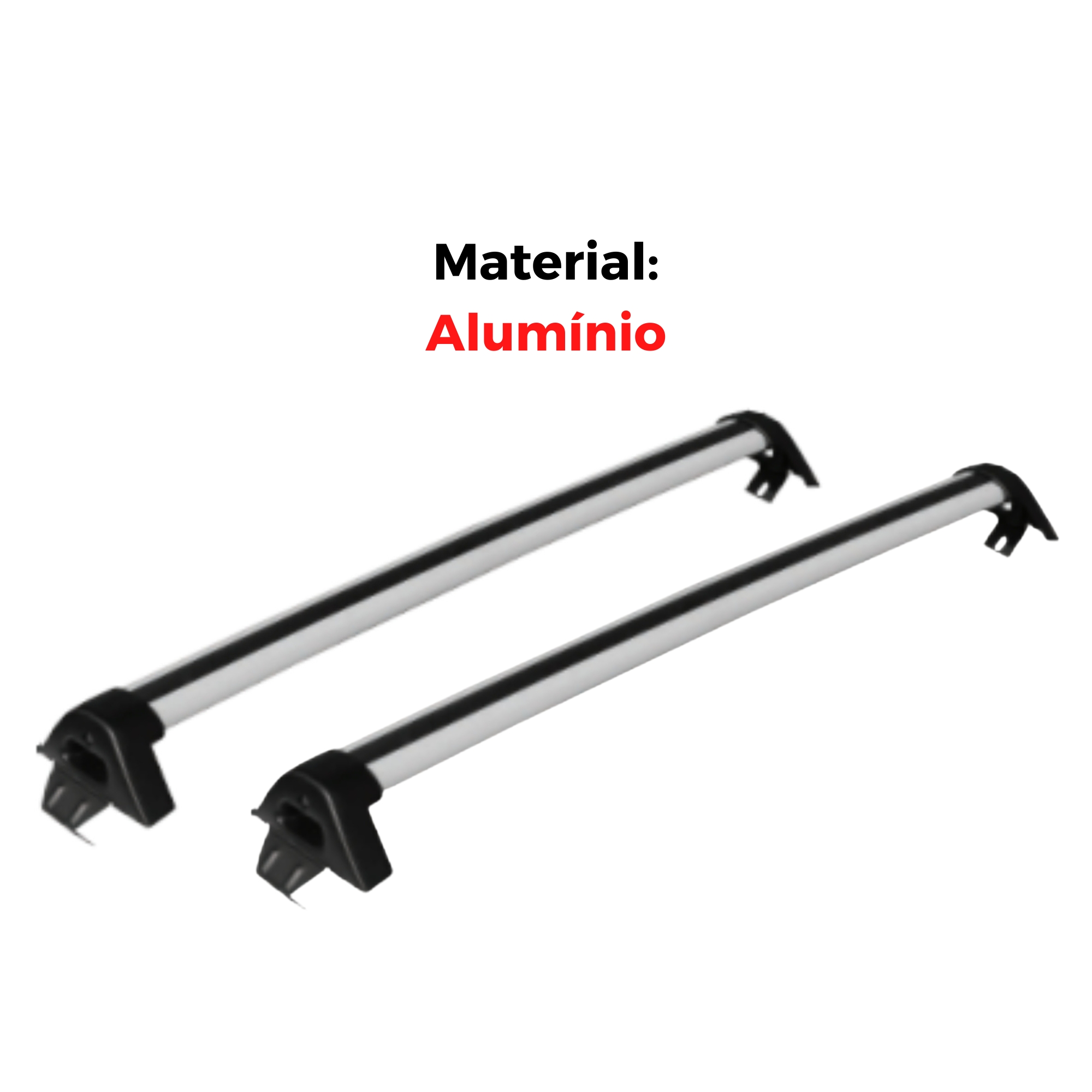 Rack HB20 2020 Hatch em diante Prata, Suporta até 45kg, Ponteiras em Nylon, Sem furos, alumínio Projecar - HY-1038