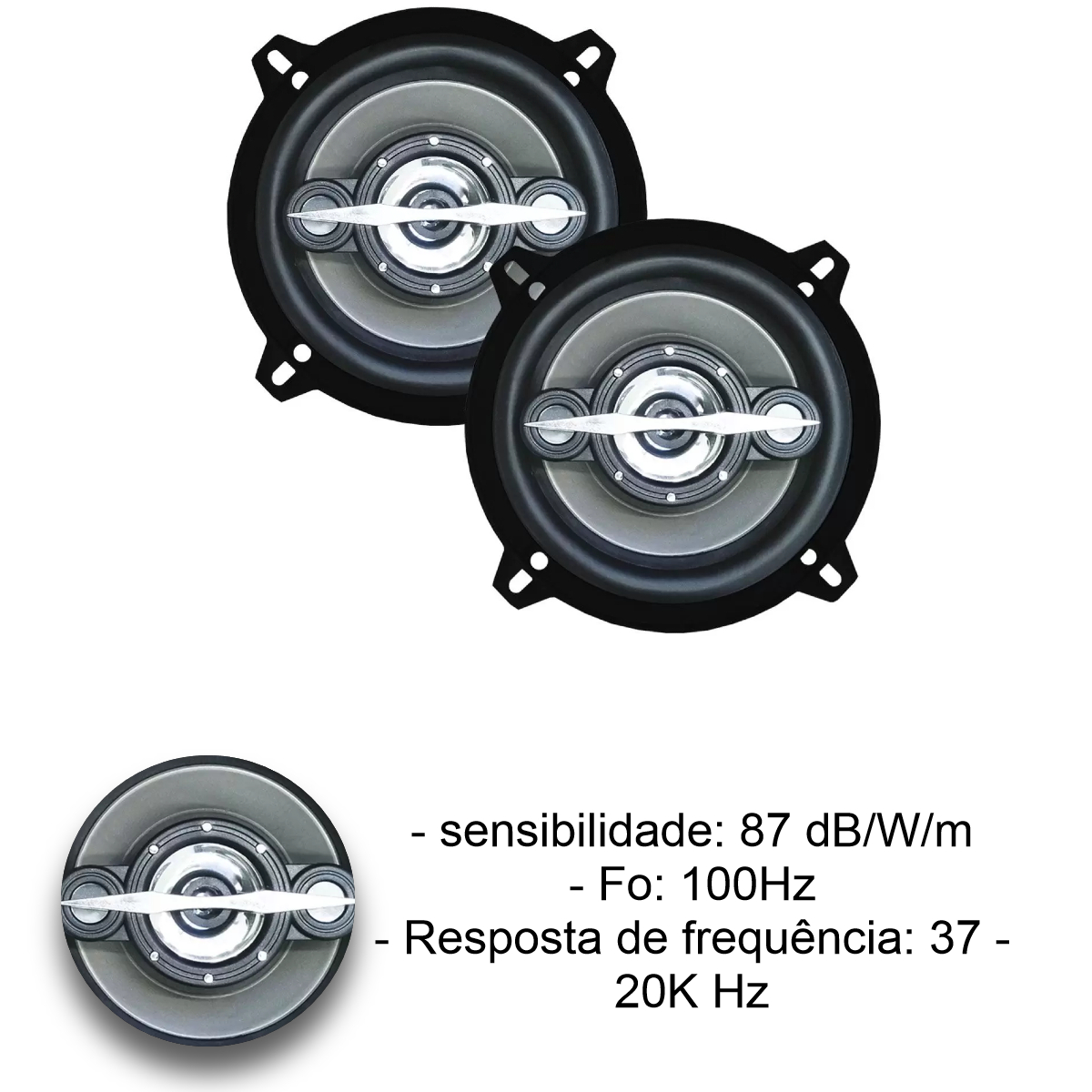 Par Alto Falantes 5 Polegadas Quadriaxial  70W Rms 140W RMS Total Leson LS5 - 2LS070050