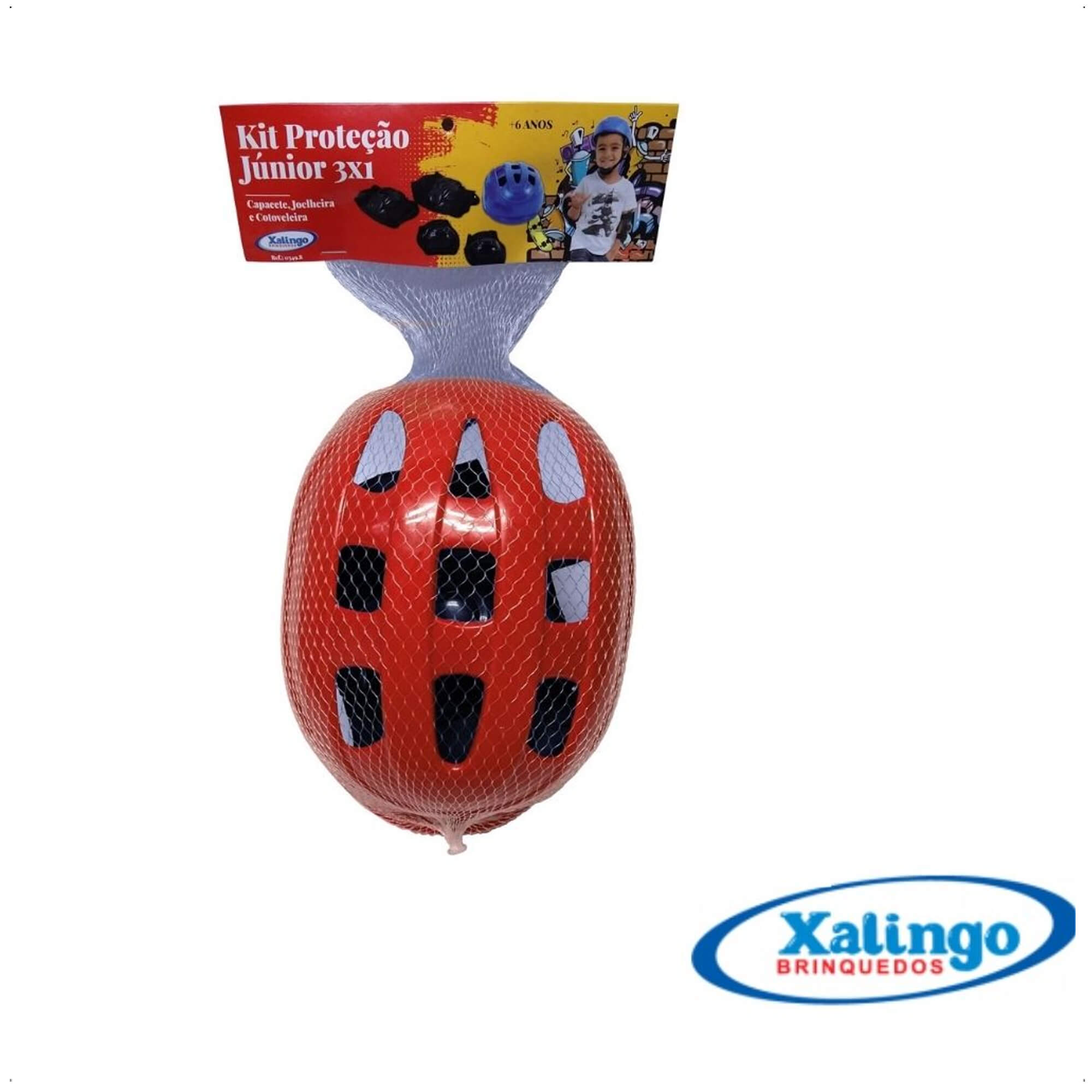 Kit Proteção Infantil 3X1 Vermelho Unisex Xalingo - 0549.8