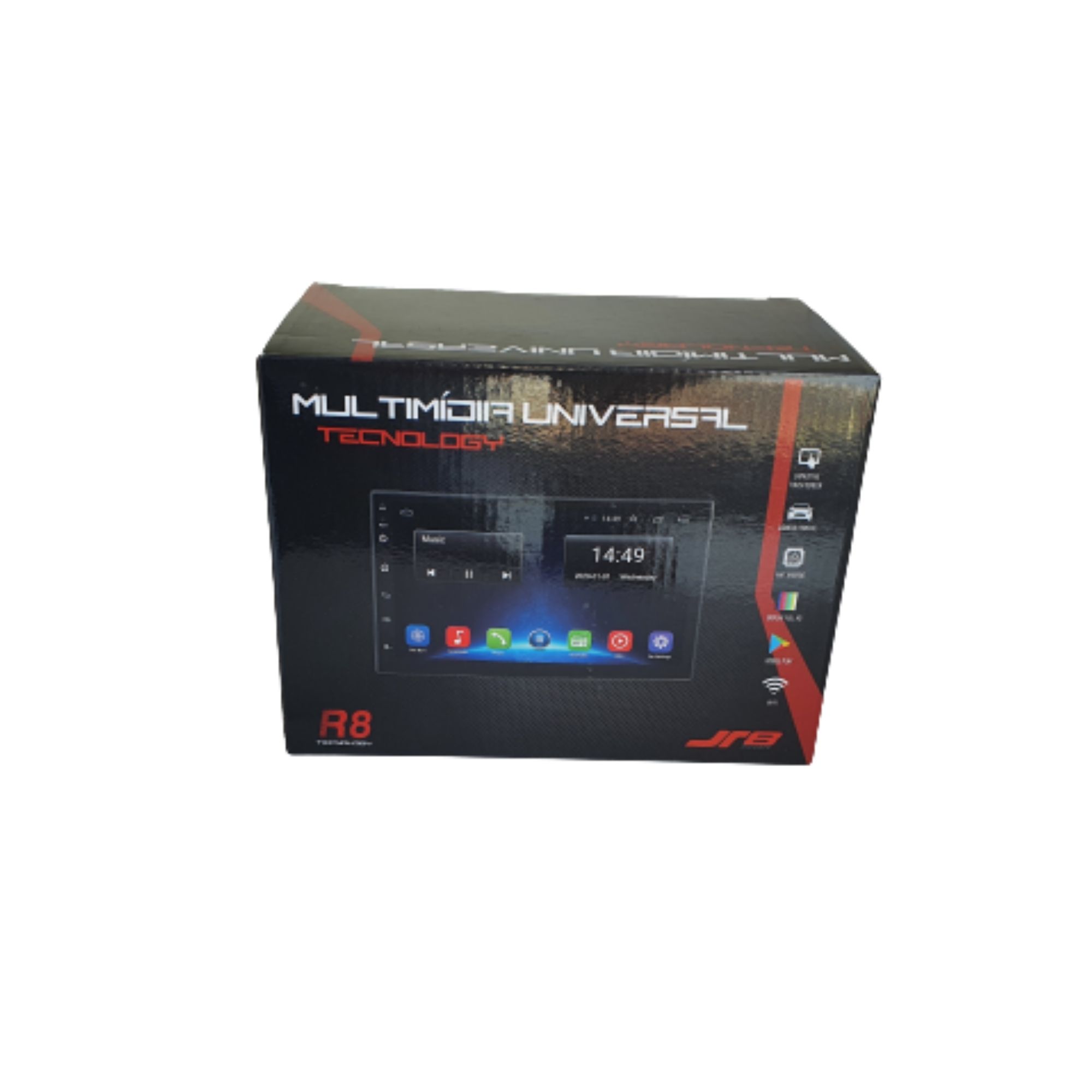 COMP Central Multimídia Universal MP5 Android 9.1 7" Wifi USB Bluetooth Espelhamento GPS JR8 XD020A + Câmera de ré