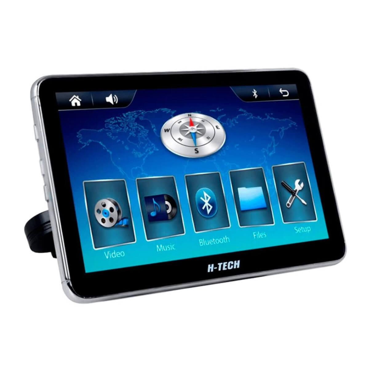 Tela Acoplar  8'' USB/AUX/BT/SD CARD com Espelhamento Android H-Tech - ET-801