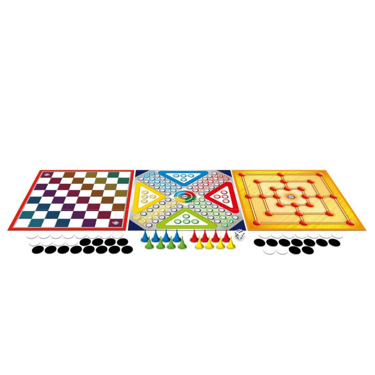 Jogos Clássicos 3 em 1 Damas/Ludo/Trilha Tóia - 12133