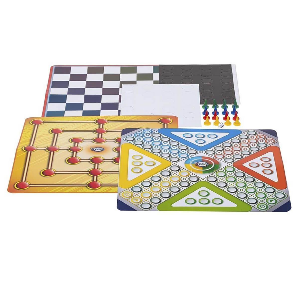 Jogos Clássicos 3 em 1 Damas/Ludo/Trilha Tóia - 12133