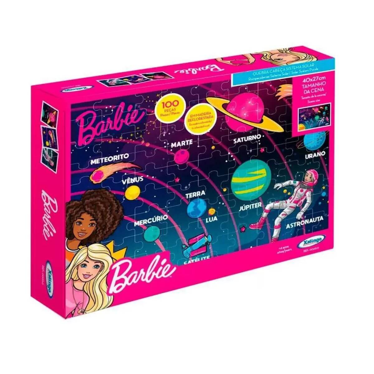 Quebra-Cabeça Sistema Solar Barbie 100 Peças Xalingo - 2318.7