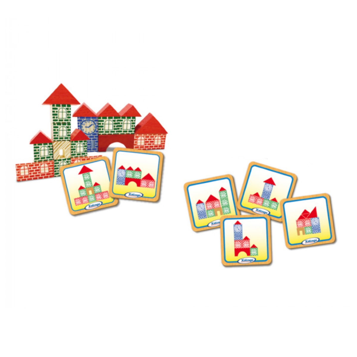 Brincando de Engenheiro com Jogo da Memória 66 Peças Xalingo - 5309.8