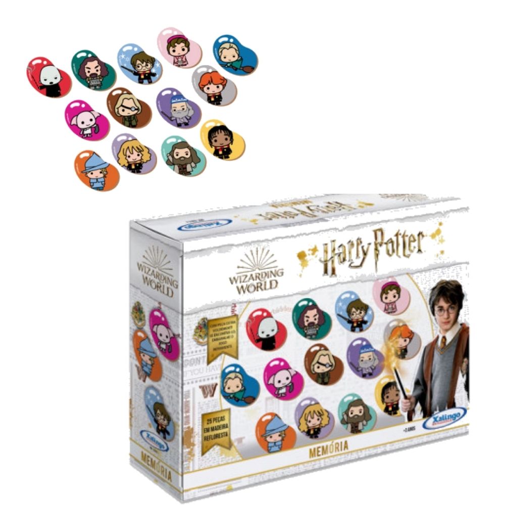 Jogo de Memória Harry Potter 24 Peças Xalingo - 53721