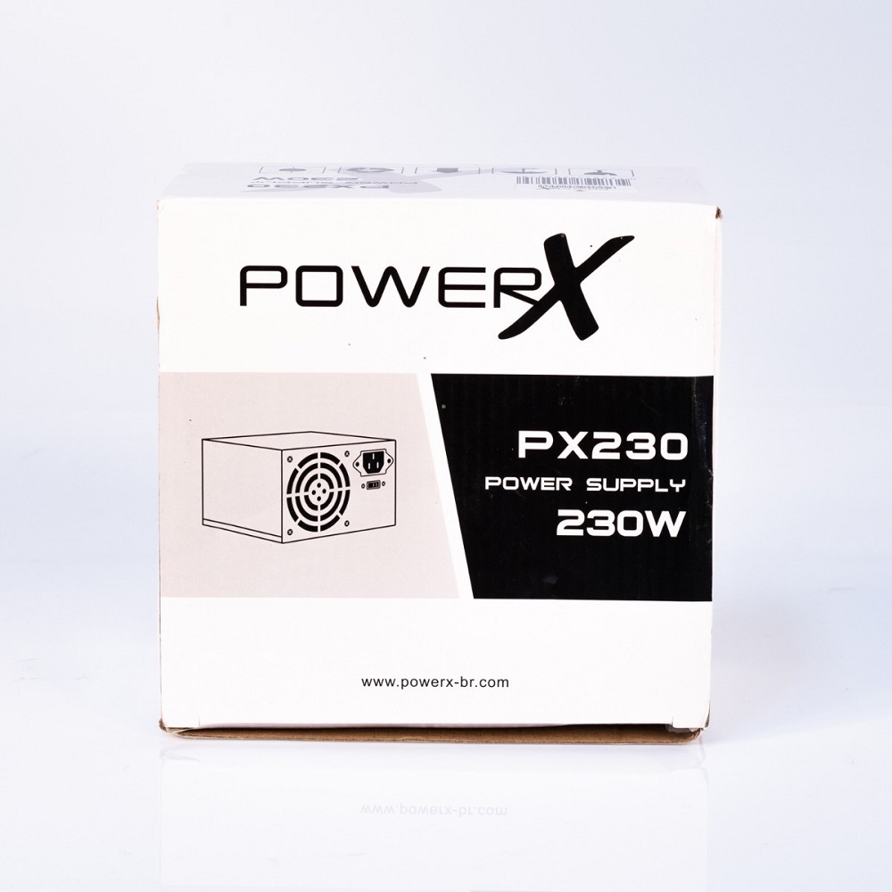 Fonte ATX 230W real 24P/2Sata C/ Cb Força Bivolt com Chave Seletora - PowerX