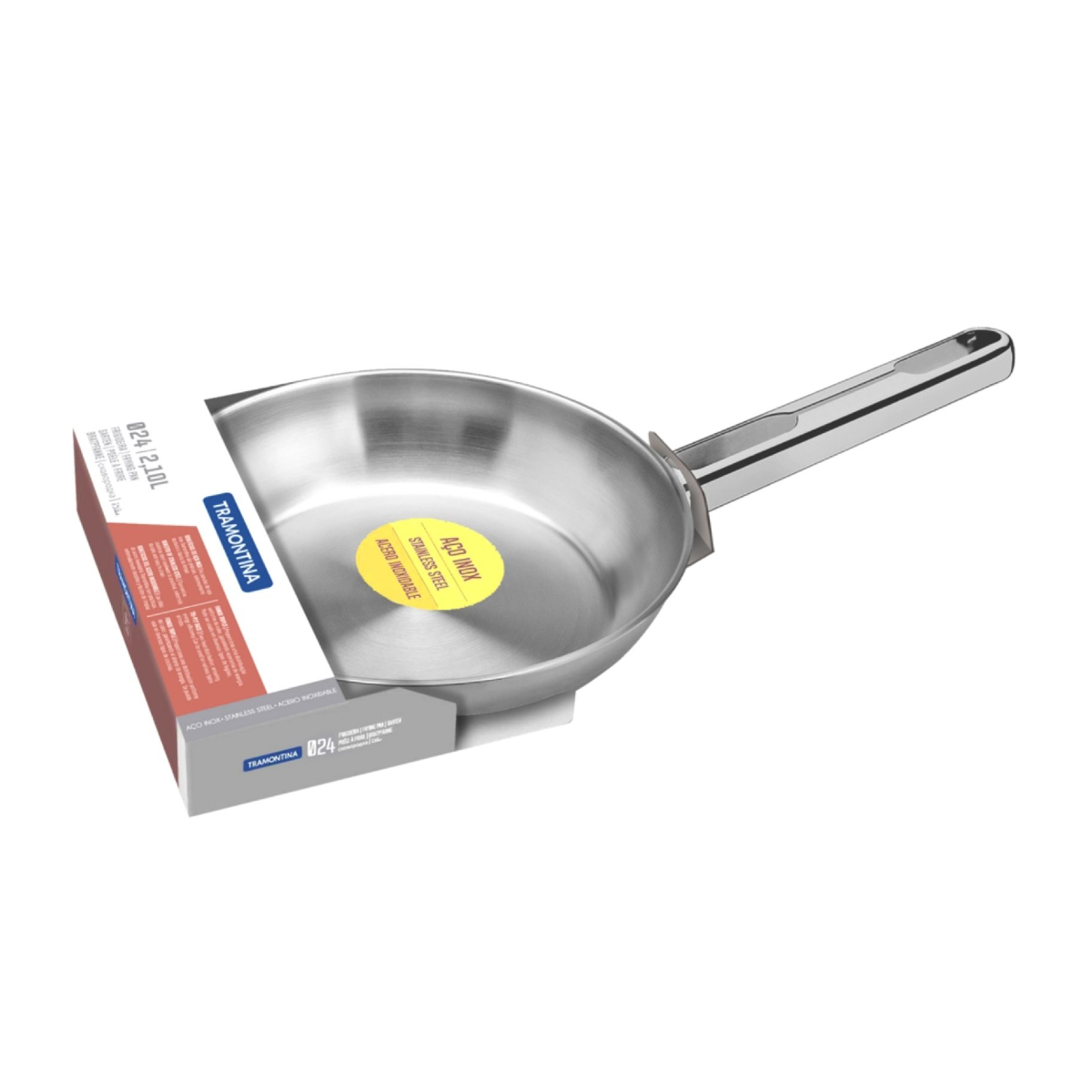 Frigideira Allegra em Aço Inox com Fundo Triplo 24cm 2,1L Tramontina - 62666/240