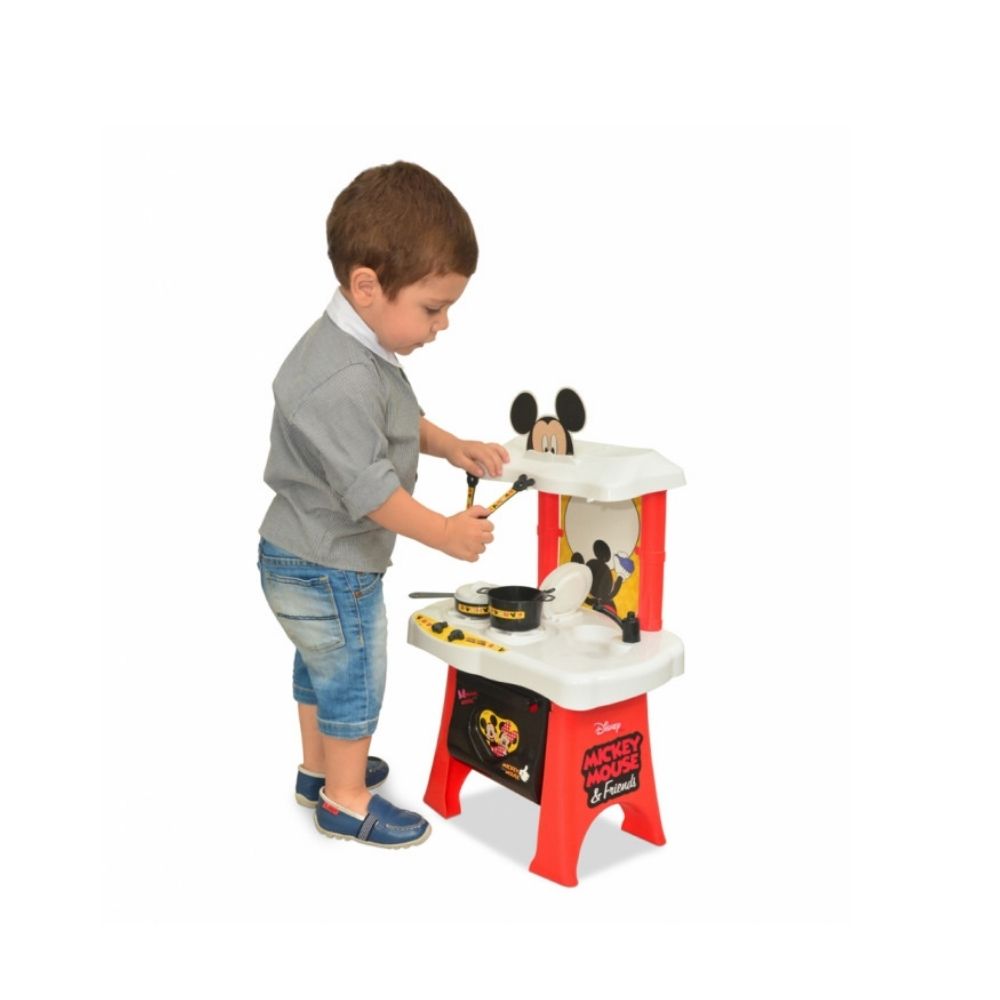 Brinquedo Cozinha Infantil Com Fogão Mickey Disney e Vários Acessórios Xalingo - 1935.4