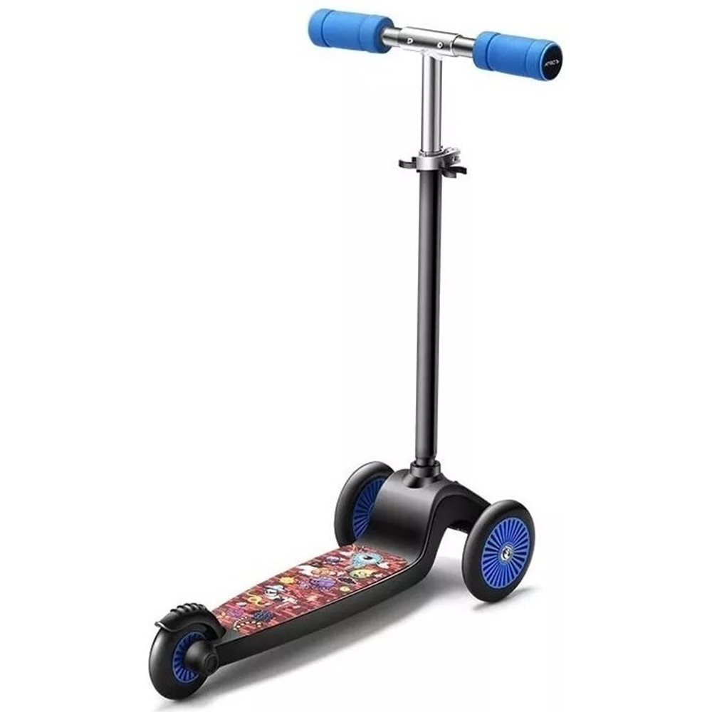 COMP Kit Patinete Infantil 3 Rodas Monster Atrio - ES273 + Kit Proteção Infantil 3X1 Azul Unisex Xalingo - 0549.8