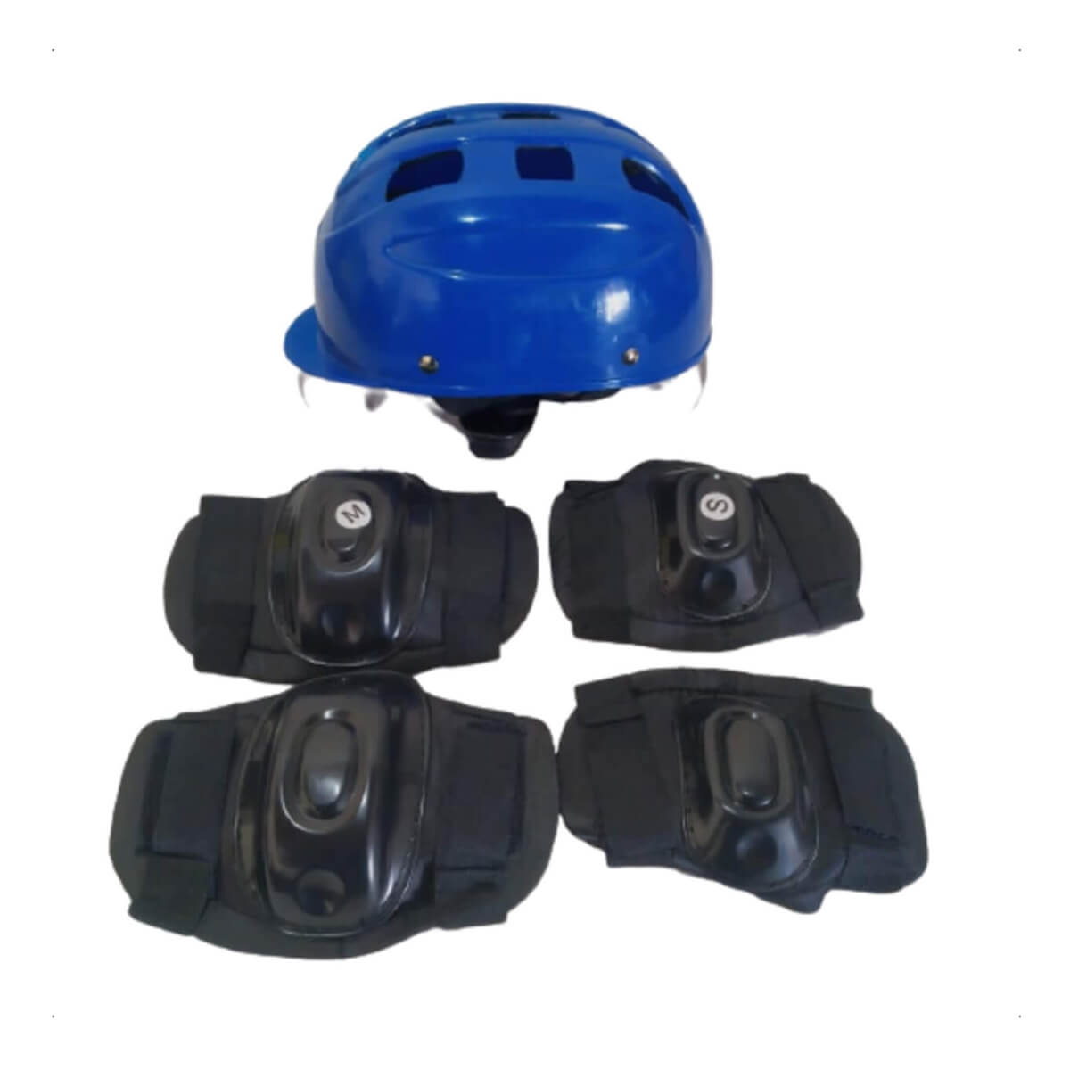 Patins Inline Ajustavel Vingadores TAM 31-34 Multikids + Kit Proteção Infantil 3X1 Azul Unisex Xalingo