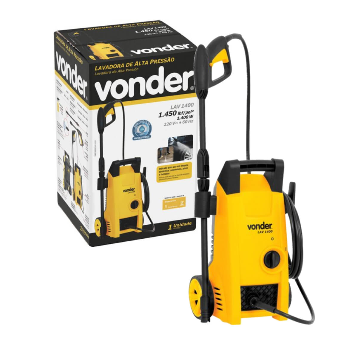 Lavadora de Alta Pressão LAV 1400 1.450 Libras 220 V Vonder - 68.64.140.020