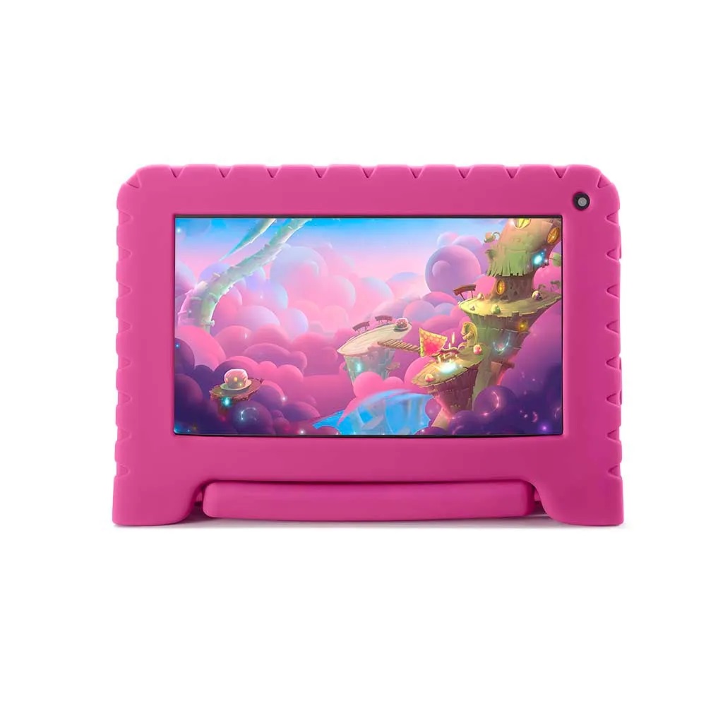 COMP Kit Tablet Kid Pad Lite Multilaser 7 Pol. 8GB Quad Core Android 8.1 Rosa + Caixa de Som Bluetooth Portátil Bomber