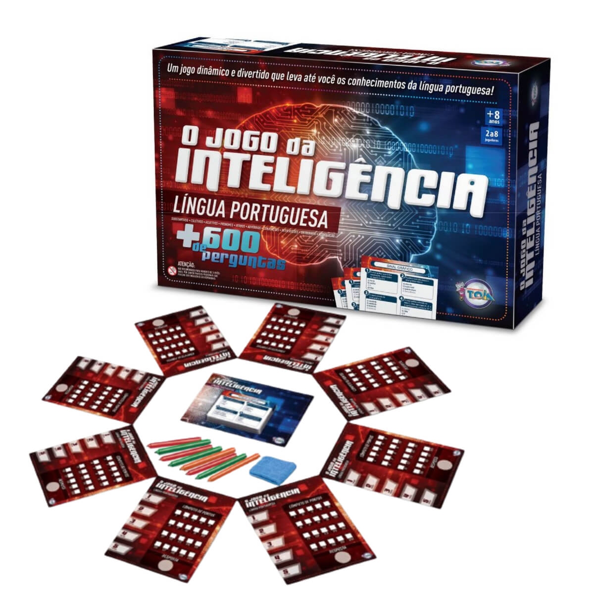 COMP Kit Jogos de Tabuleiro Com Perguntas e Respostas Tóia