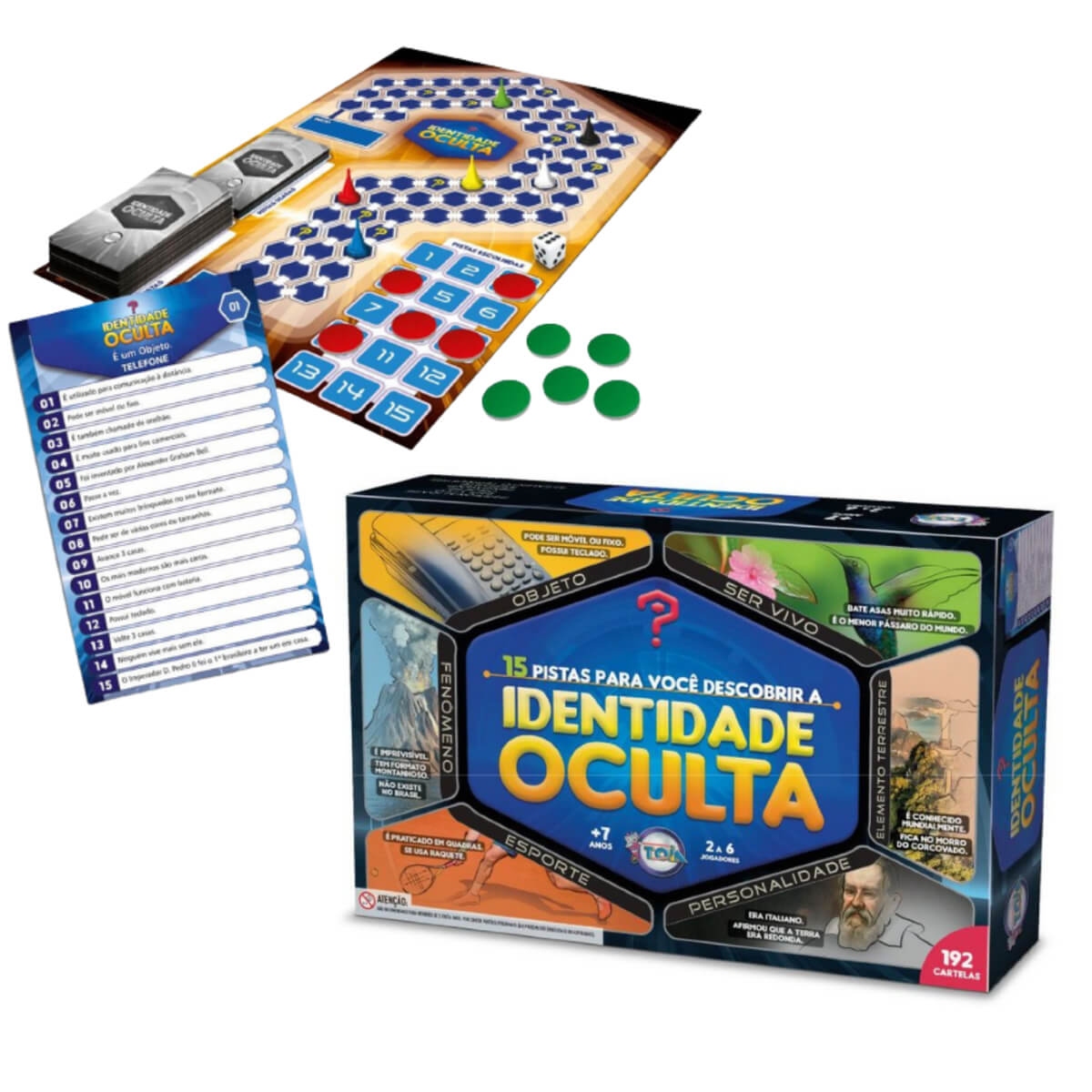 COMP Kit Jogos de Tabuleiro Com Perguntas e Respostas Tóia