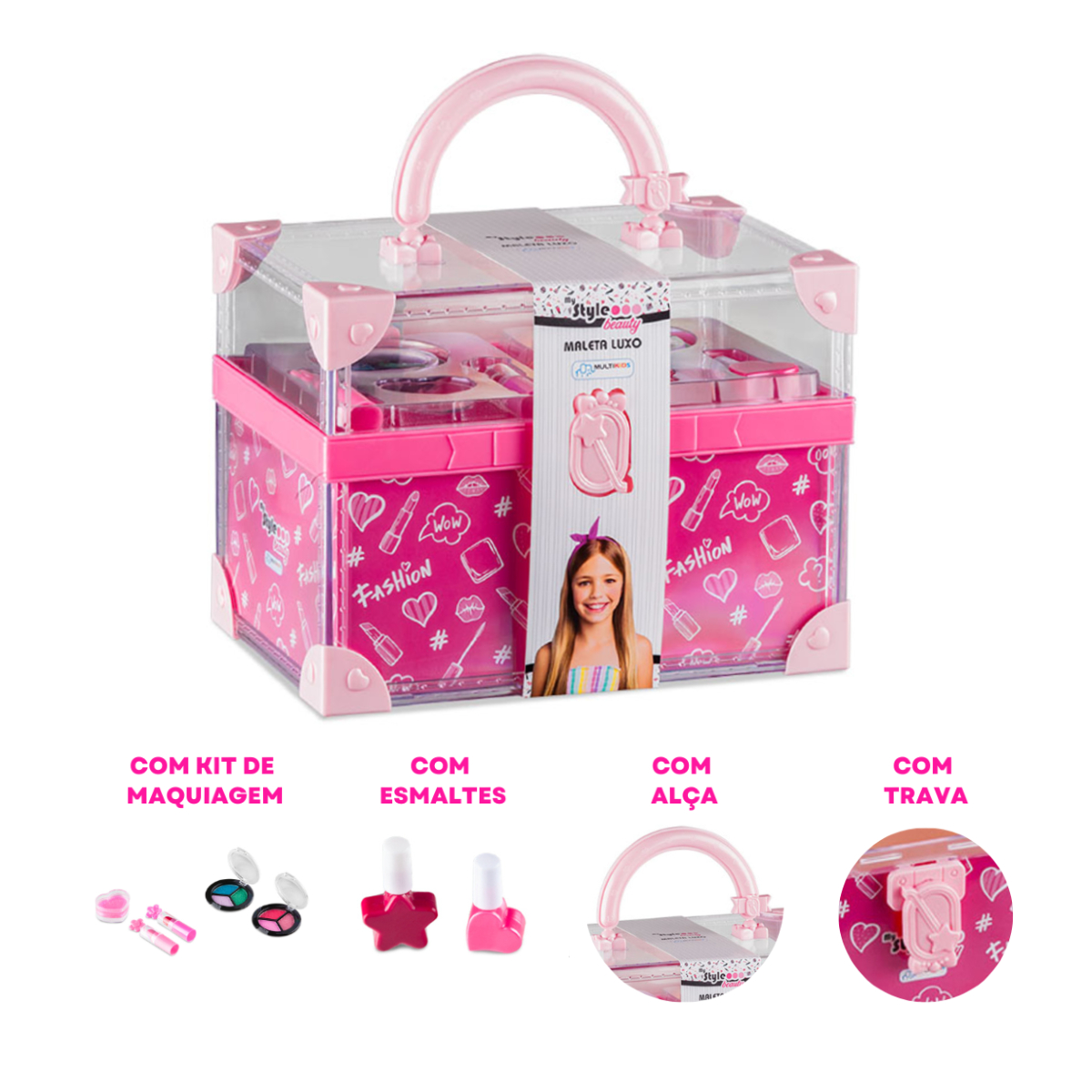 Maleta Maquiagem Infantil My Style Beauty Multikids - BR1335
