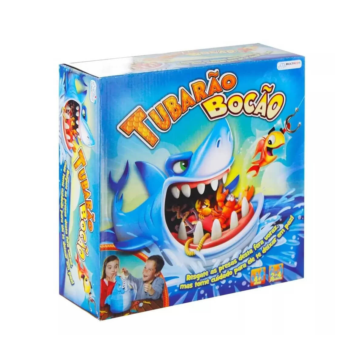 Brinquedo Jogo Tubarão Bocão com Vara de Pescar Multikids - BR753