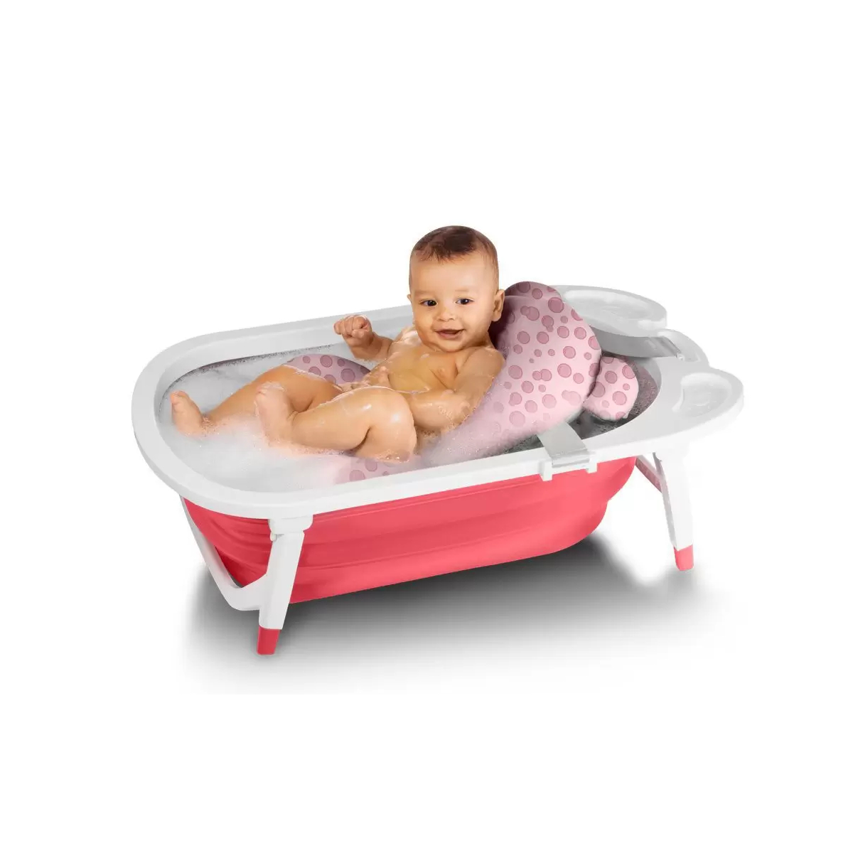 Almofada de Banho para Bebê Sosseguinho Menina Termica Com Fixação Multikids Baby - BB1050