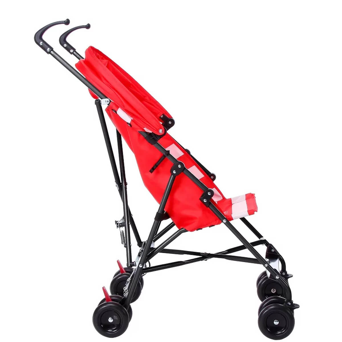 Carrinho De Bebê Guarda-Chuva Baby Navy Até 15 Kg Capota Retrátil Vermelho Multikids - BB558