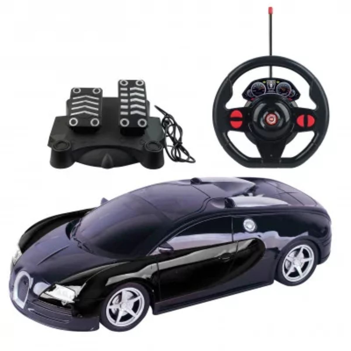 Carrinho com Volante e Pedal Racing Control Nitro Preto Multikids - BR1147