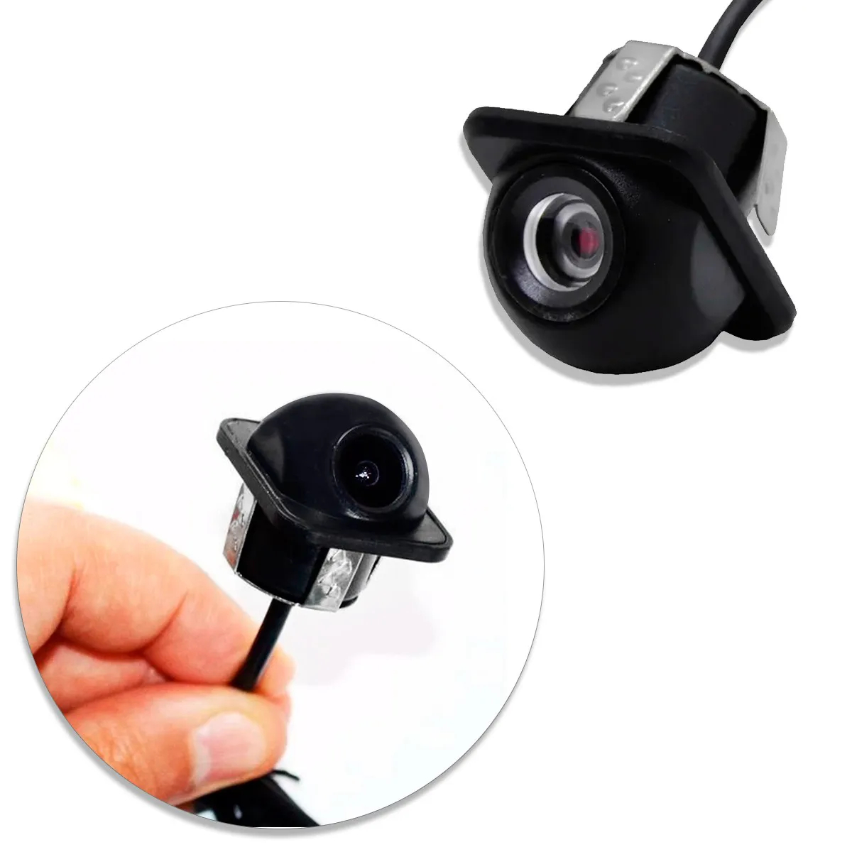 Câmera de Ré Tartaruga Traseira ou Frontal Universal H-Tech - HT-CR200