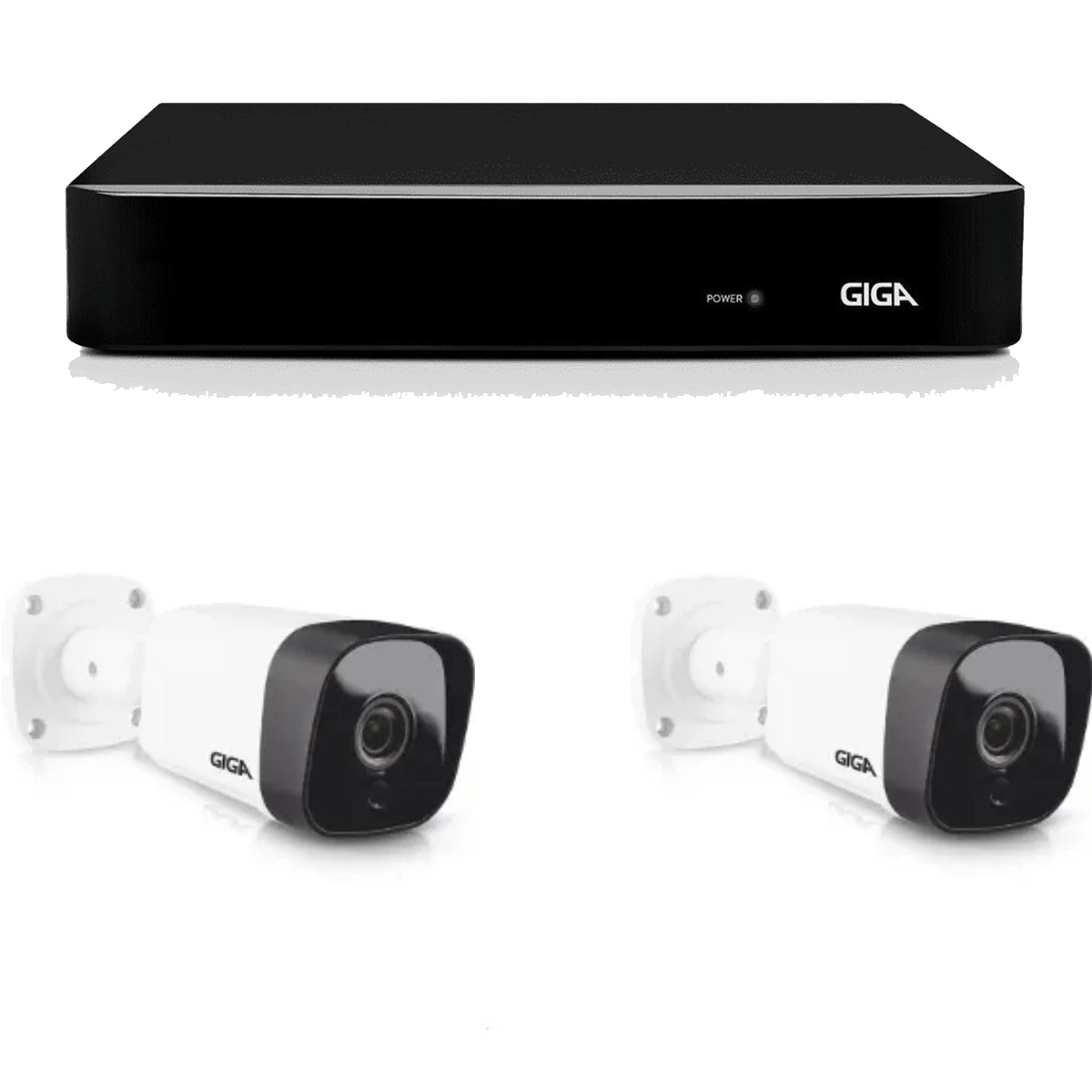 COMP Kit Gravador HVR 4 Canais 5MP Série Orion Giga Security GS0190 + 2 Câmeras 5Mp Giga Security Infra 30M Ip66 GS0047