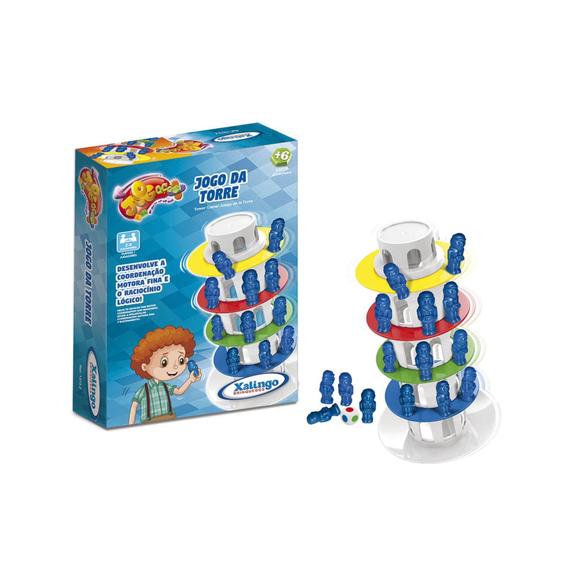 Brinquedo Educacional Jogo da Torre 24 Peças Xalingo - 1373.2