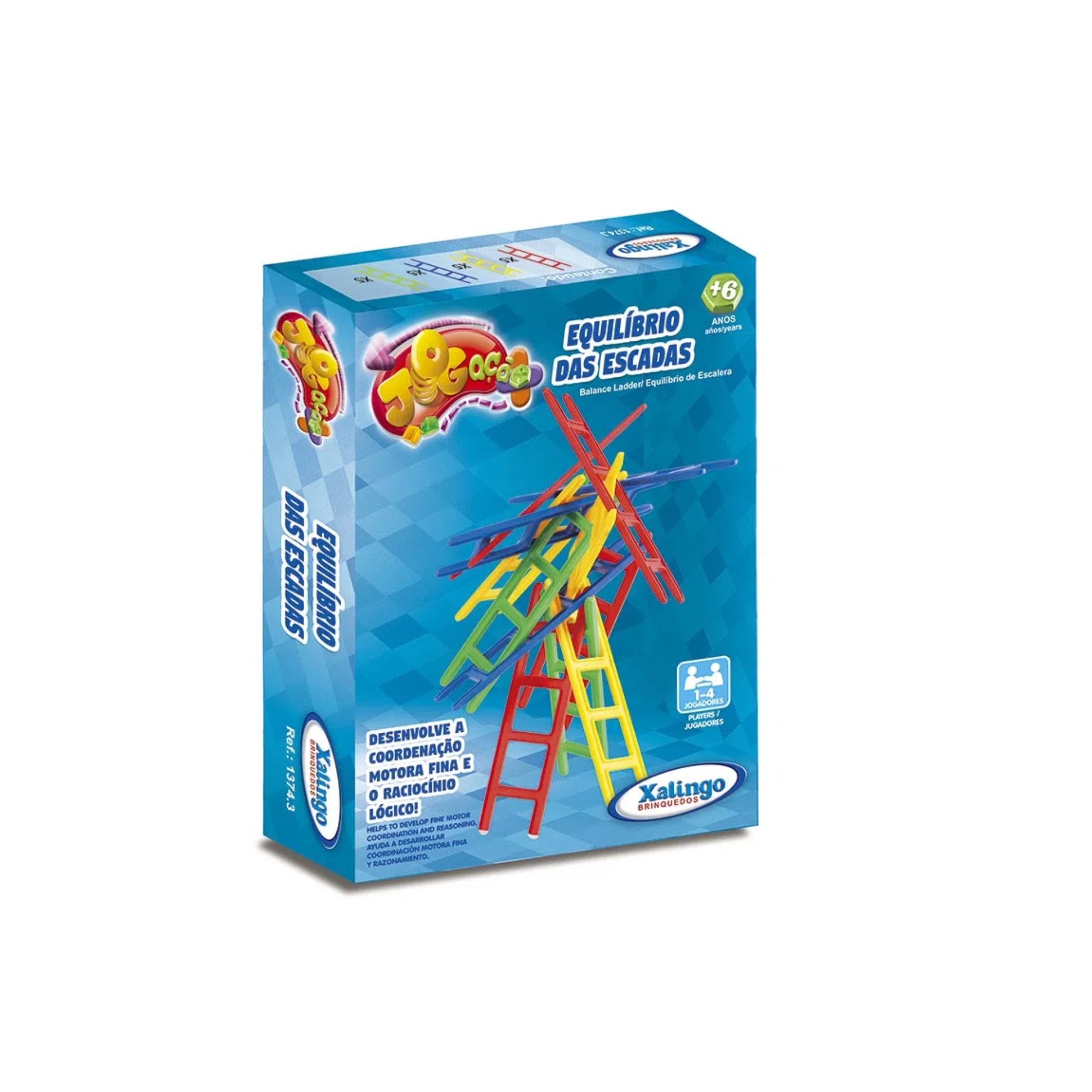 Brinquedo Jogação Torre Equilíbrio das Escadas 20 Peças Xalingo - 1374.3