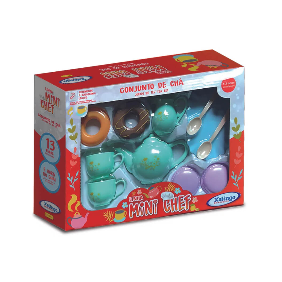 Brinquedo Mini Chef Conjunto de Cha 13 Peças Xalingo - 1585.4