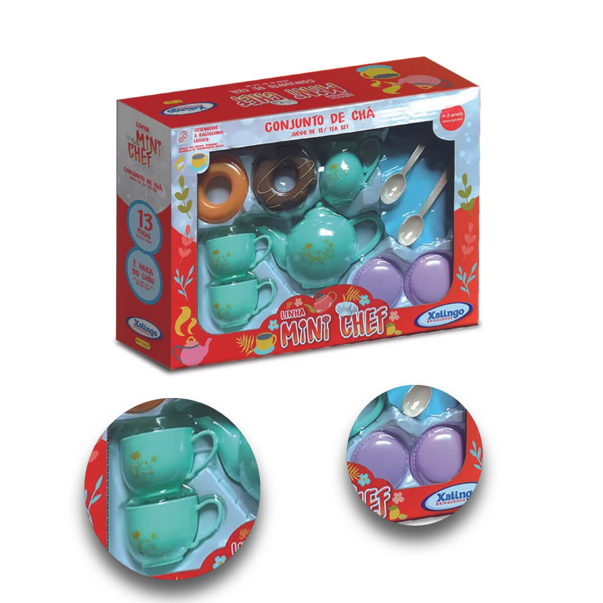 Brinquedo Mini Chef Conjunto de Cha 13 Peças Xalingo - 1585.4