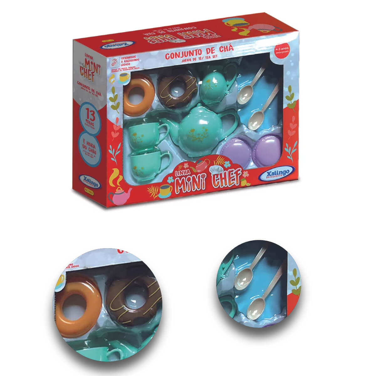 Brinquedo Mini Chef Conjunto de Cha 13 Peças Xalingo - 1585.4