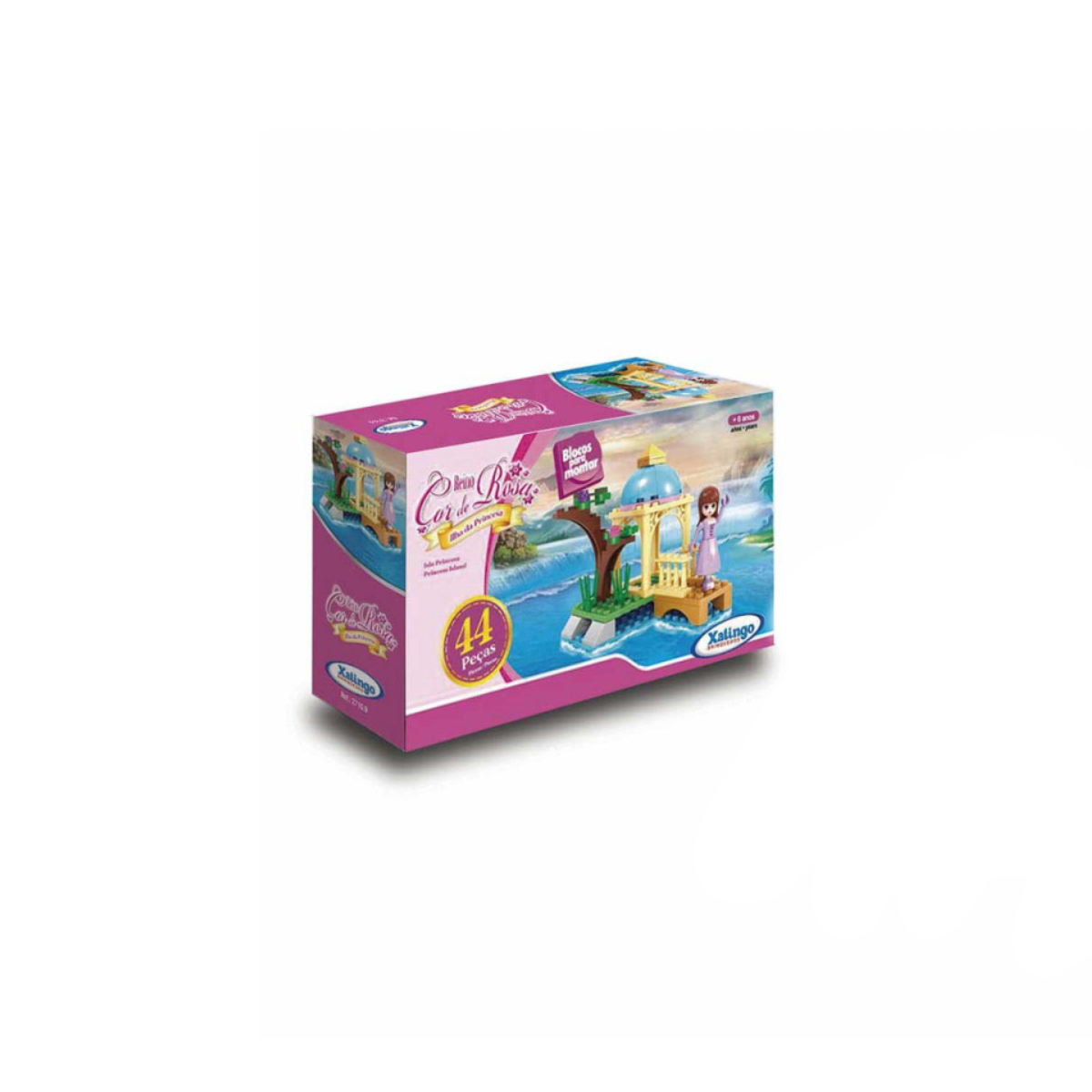 Brinquedo de Montar  Reino Cor de Rosa Ilha da Princesa 44 Peças Xalingo - 2710.9