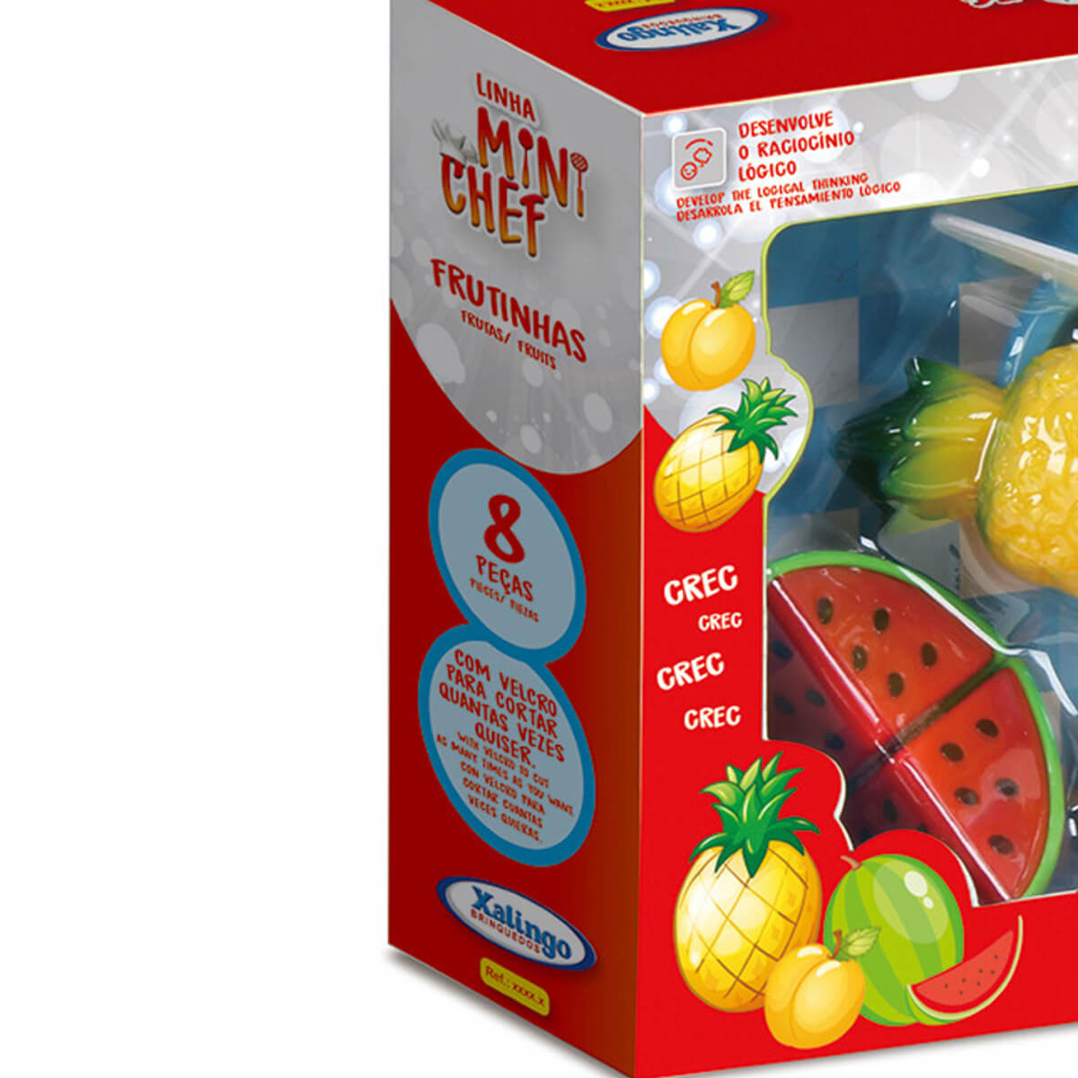 Brinquedo de Alimentos Mini Chef 8 Peças Frutinhas Com Acessórios Xalingo - 2784.3