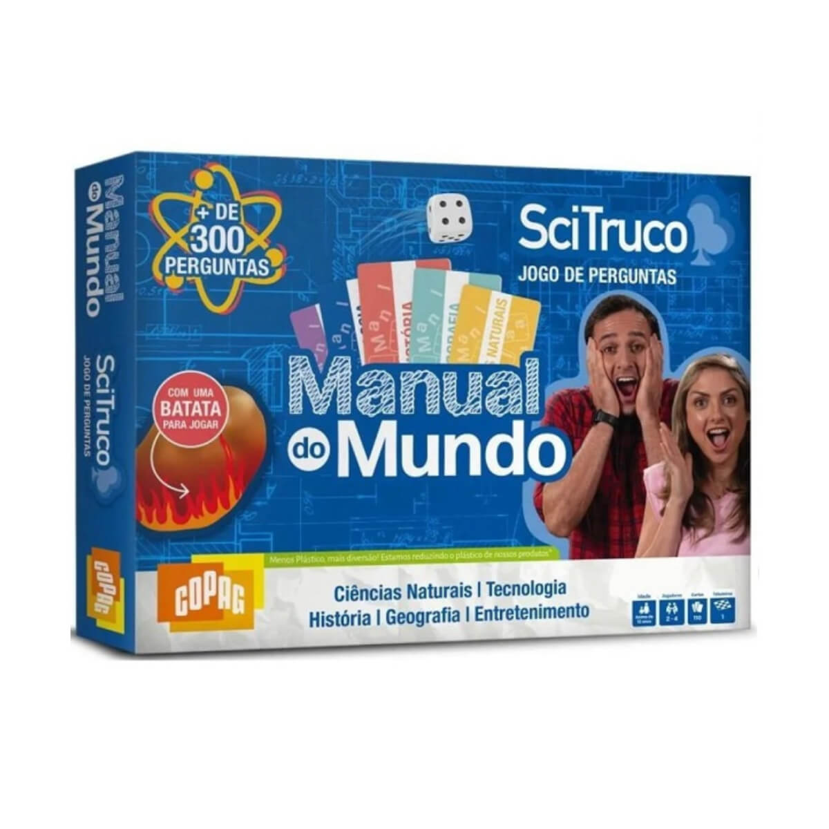 Jogo de Perguntas SciTruco Manual do Mundo +300 perguntas Copag - 98447