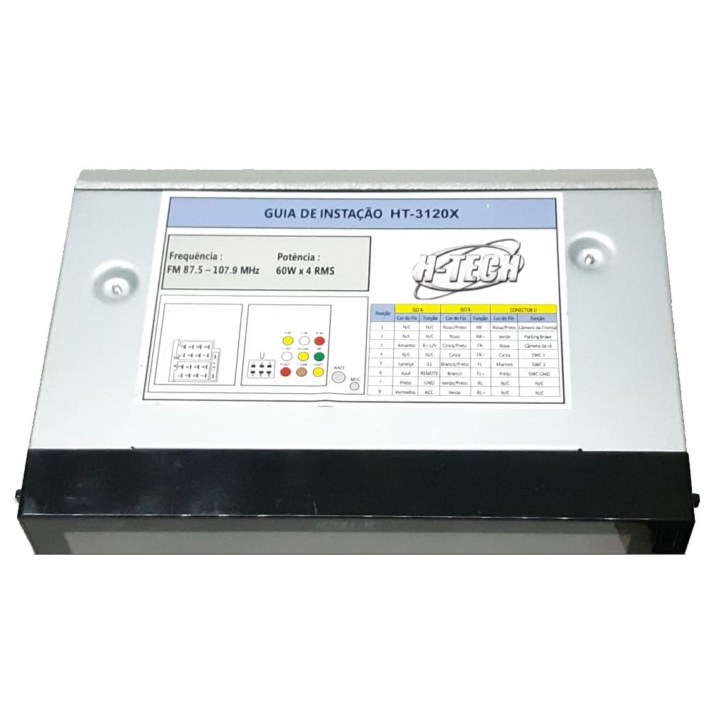 COMP Kit Central Multimídia Etios 2018 a 2021 MP5 2 Din 7 pol HT-3120X + Moldura + Câmera de ré + Chicotes