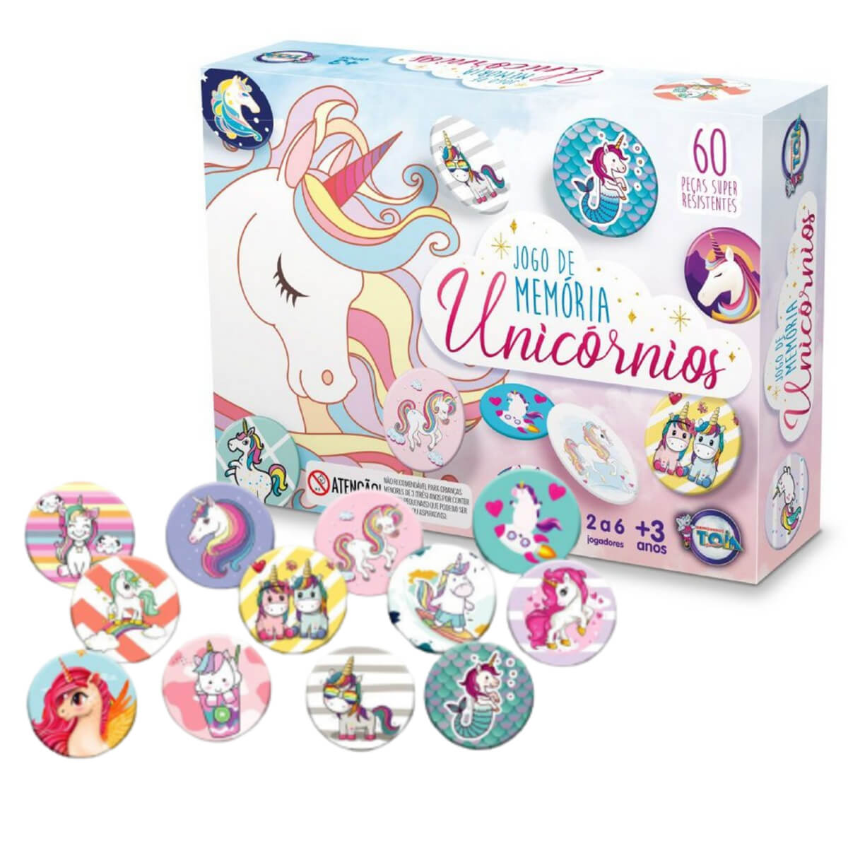 Boneca CryBabies Dreamy com Jogo da Memoria Unicornios 60 Peças