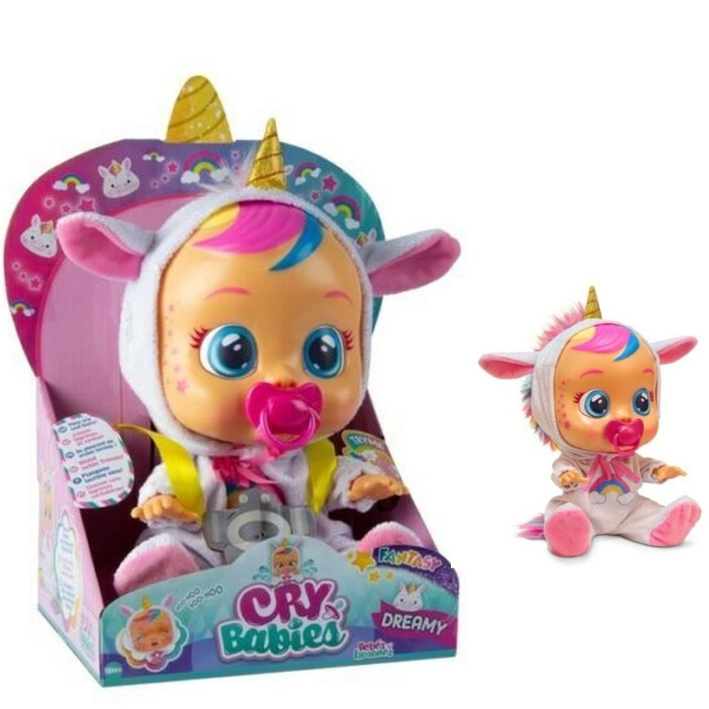 Boneca CryBabies Dreamy com Jogo da Memoria Unicornios 60 Peças