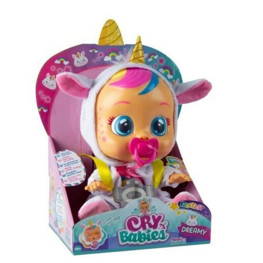 Boneca CryBabies Dreamy com Jogo da Memoria Unicornios 60 Peças