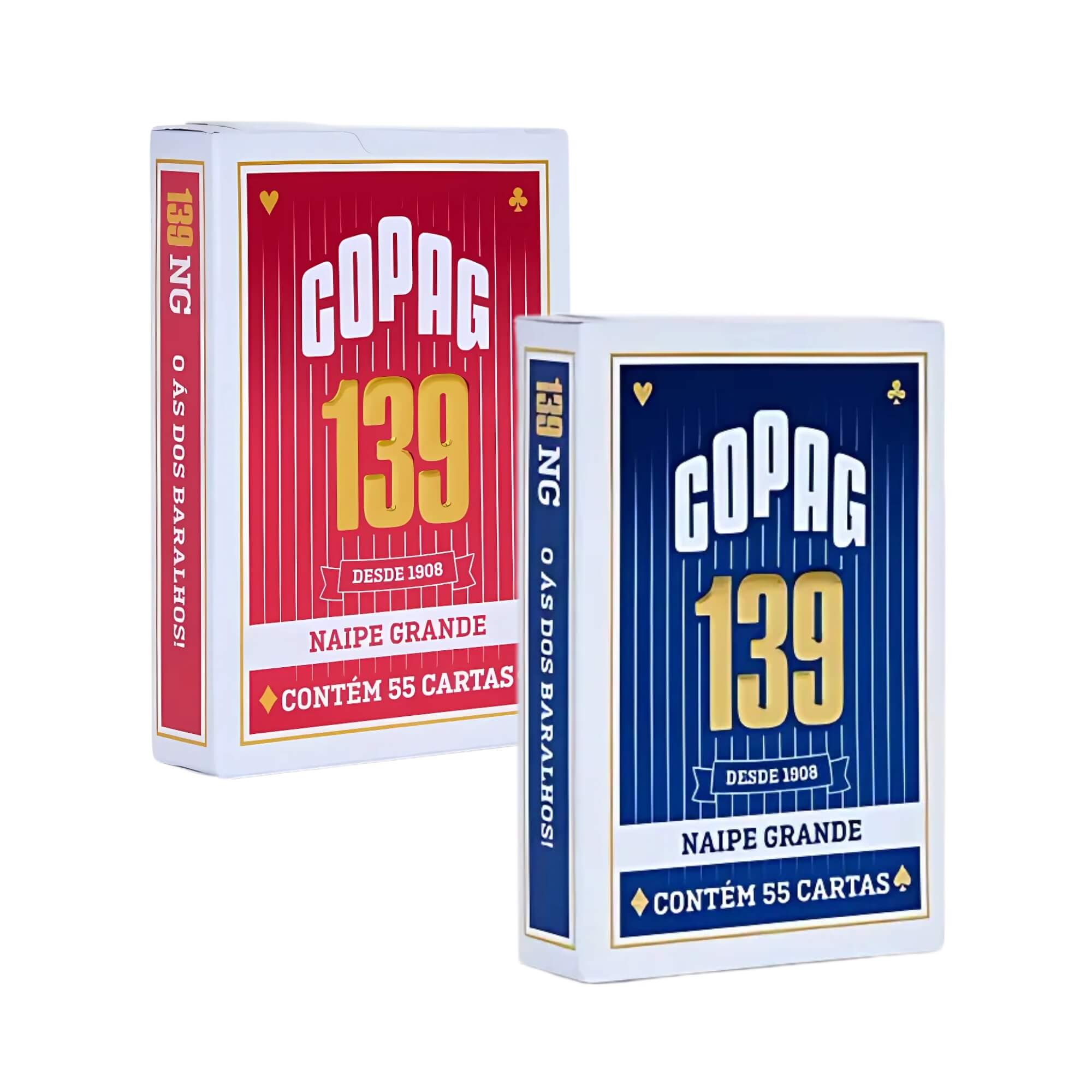 Kit 02 Baralhos Copag 139 Naipe Grande (57x89mm) 91024