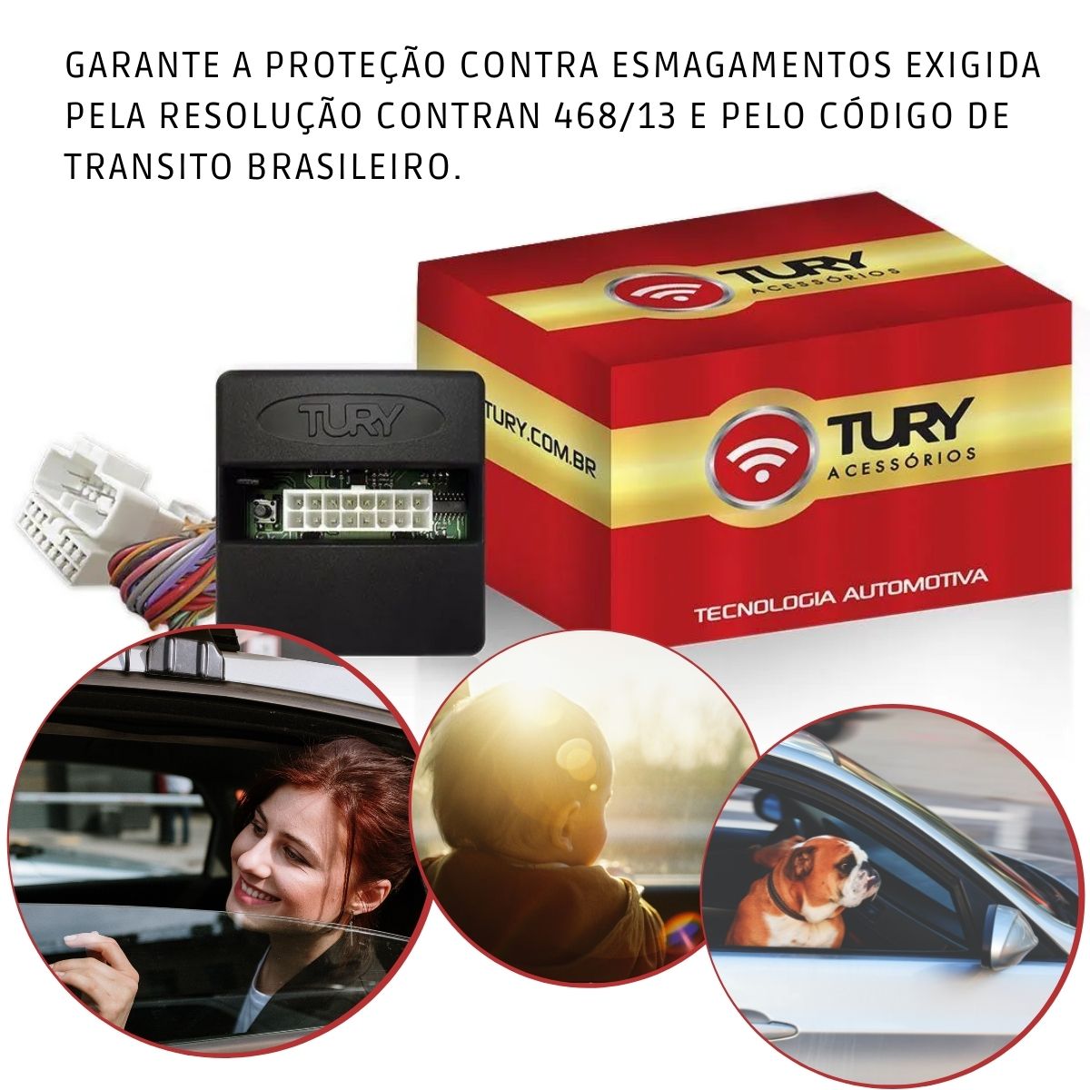 Módulo Vidro Elétrico Antiesmagamento Civic 2020+ Automático nas 4 portas Tury -LVX5.14DU