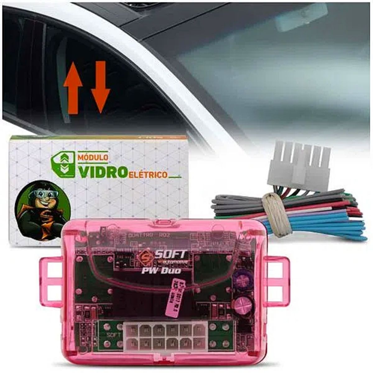Módulo de Vidro Elétrico PW DUO Compatível c/ Alarmes Abertura Inteligente Soft - AA.26.0011