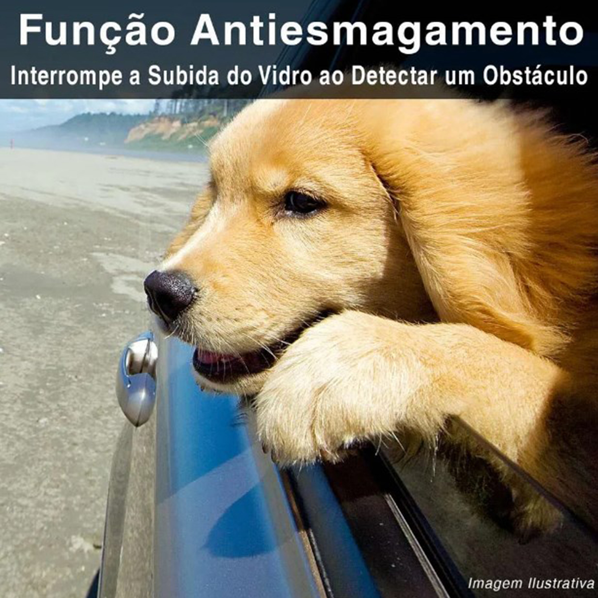 Módulo de Vidro Elétrico Universal 4 Portas Subida/Descida Digital Antiesmagamento Soft - AW53