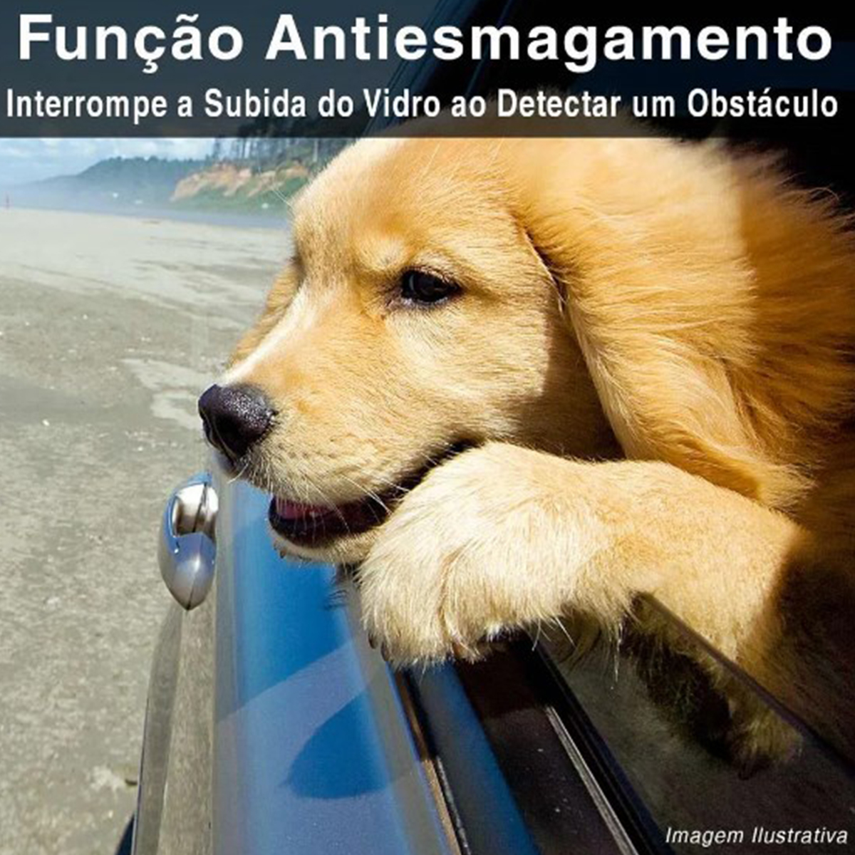 Módulo De Vidro Elétrico Universal 4 Portas Subida/Descida Automática Antiesmagamento AW54-Soft
